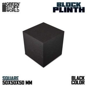 画像1: グリーンスタッフワールド[GSWD-1809]正四角柱ブロック台座 5x5 cmブラック (1)