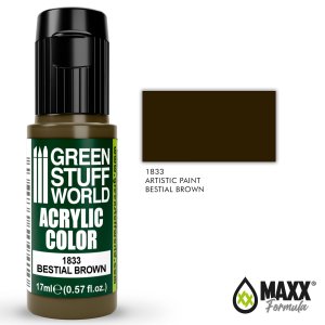 画像1: グリーンスタッフワールド[GSWC-1833]アクリルカラー ベスチャルブラウン (1)