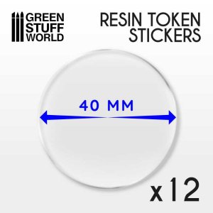 画像2: グリーンスタッフワールド[GSWD-2036]40mm 樹脂製トークンステッカー 12枚セット (2)