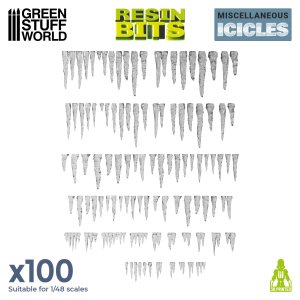 画像2: グリーンスタッフワールド[GSWD-2047]3Dプリントレジン製 鍾乳石＆氷柱 ミニチュアセット (2)