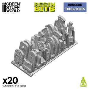 画像1: グリーンスタッフワールド[GSWD-2189]レジン製 墓石セット 1/48?1/35スケール (1)