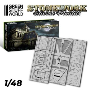 画像1: グリーンスタッフワールド[GSWD-2197]シリコン型 石造洋館セット (1)