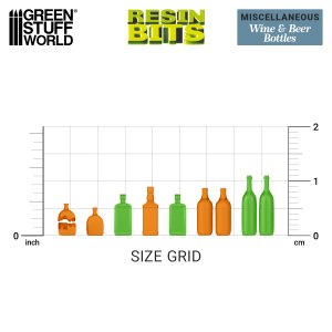 画像3: グリーンスタッフワールド[GSWD-2200]1/48スケール レジン製 ミニチュア ワイン＆ビール瓶セット (3)