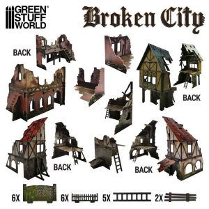 画像2: グリーンスタッフワールド[GSWD-2428]Broken City - Terrain Set (2)
