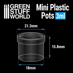 画像3: グリーンスタッフワールド[GSWD-10323]プラスチック製ミニポットセット 3ml×24個セット (3)