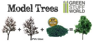 画像3: グリーンスタッフワールド[GSWD-9092]プラスチックの木（10本入り） (3)