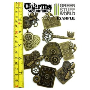 画像2: グリーンスタッフワールド[GSWS-9129] SteamPunk CHARMS with gears and cogs Beads 85gr (2)