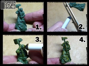 画像6: グリーンスタッフワールド[GSWD-9311]ウェザリングスポンジブラシ 8mm径３本セット (6)