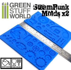 画像2: グリーンスタッフワールド[GSWD-96(1419)]シリコン型 スチームパンク(2枚セット) (2)
