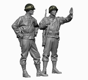 画像2: H3 Models[HS16126]1/16 WWII アメリカ陸軍 MPセット(2体入) (2)