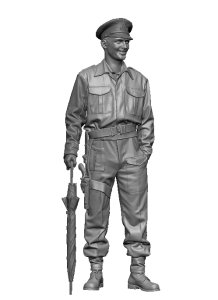 画像3: H3 Models[HS16155]1/16 WWII イギリス 傘を持つ将校 (3)