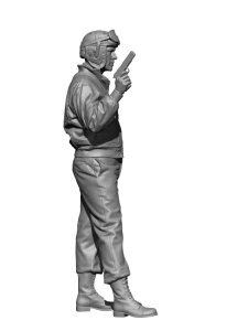 画像4: H3 Models[HS35026]1/35 WWII アメリカ戦車隊指揮官3 拳銃を抜いて警戒する戦車兵長 (4)