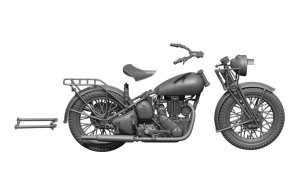 画像5: H3 Models[HS48012]1/48 WWII 英国陸軍軍用バイク「ボーントゥライド」 (5)