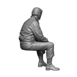 画像4: H3 Models[HS48024]1/48 WWII アメリカ戦車隊指揮官2 腰掛ける戦車兵長 (4)