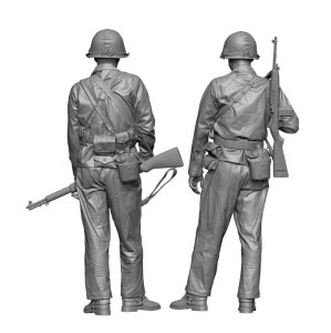 画像4: H3 Models[HS48060]1/48 WWII アメリカ海兵隊員セット(2体入) (4)