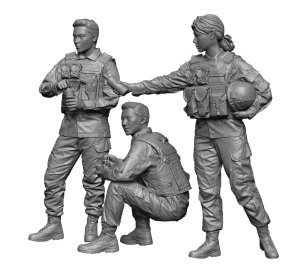 画像1: H3 Models[HS48144]1/48 現用 韓国陸軍兵士 休息セット(3体入) (1)