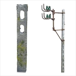 画像2: HDMODELS[HDM35016]1/35 ジオラマアクセサリー WWII フランスのコンクリート製電柱セット (2)