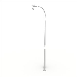 画像4: HDMODELS[HDM35039]1/35　Modern single street light pole short (4)