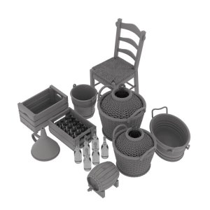 画像2: HDMODELS[HDM35165]1/35 WWII ジオラマアクセサリー イタリア農家アクセサリーセット Vol.2 (2)