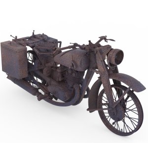 画像1: HDMODELS[HDM35280]1/35 WWII ドイツ 焼け落ちたDKW NZ 350-1軍用オートバイ (1)