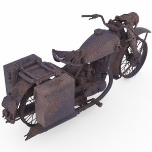 画像2: HDMODELS[HDM35280]1/35 WWII ドイツ 焼け落ちたDKW NZ 350-1軍用オートバイ (2)