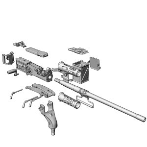 画像5: HDMODELS[HDM35287]1/35 WWII アメリカ M2重機関銃 後期型ピントル(M10駆逐戦車用) (5)