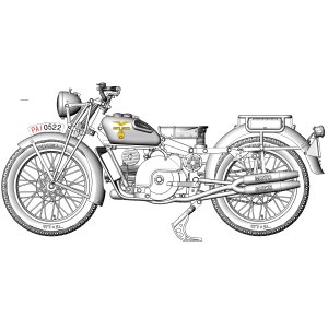 画像4: HDMODELS[HDM35291]1/35 WWII イタリア PAI モトグッチAlce 500 軍用オートバイ (4)