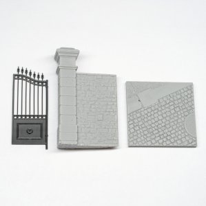 画像3: LIANG MODEL[LIANG-S602]1/35 門扉 & 門柱/壁付きベース 01 (3)