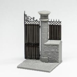 画像2: LIANG MODEL[LIANG-S604]1/35 門扉 & 門柱/壁付きベース 02 (2)