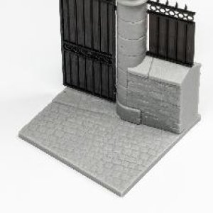 画像4: LIANG MODEL[LIANG-S604]1/35 門扉 & 門柱/壁付きベース 02 (4)