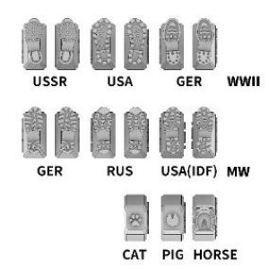 画像7: LIANG MODEL[LIANG-0405]1/48 & 1/72 靴跡スタンプツール(WW.IIソ連・USA・ドイツ・現用ドイツ・ロシア・現用USA/IDF+ 猫・豚・馬) (7)
