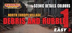 画像2: ライフカラー[MS07]北ヨーロッパの建物瓦礫や破損再現セット (2)