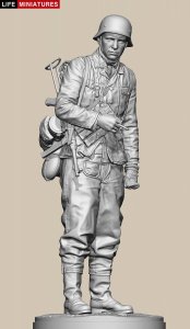 画像3: ライフミニチュア[LM-16010]1/16 WWII ドイツ ポトー迎撃戦 ハンセン戦闘団の分隊長 バルジの戦い1944 (3)