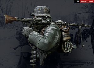 画像3: ライフミニチュア[LM-B018] 1/10 冬将軍に晒される独軍MG34射撃手 モスクワ郊外1941年 (3)