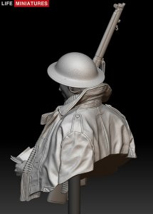 画像15: ライフミニチュア[LM-B025]1/10 ＷＷＩ 胸像 イギリス陸軍「名も無き兵士への手紙」イギリス兵1916年 (15)