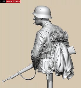 画像6: ライフミニチュア[LM-B033]1/10バスト WWII ドイツ ポトー迎撃戦 ハンセン戦闘団の装甲擲弾兵 バルジの戦い1944 胸像 (6)
