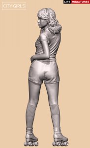 画像11: ライフミニチュア[LM-CG12002]1/12 シティガールズ アリカ ローラースケートの少女 1980年代 (11)
