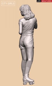 画像10: ライフミニチュア[LM-CG12002]1/12 シティガールズ アリカ ローラースケートの少女 1980年代 (10)