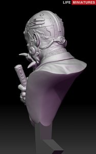 画像5: ライフミニチュア[LM-FUB007]1/10 胸像 サイボーグギャングスター「鬼」 (5)