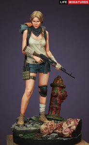 画像16: ライフミニチュア[LM-FUS003]1/20 スタンドアローン 孤高の女戦士 90mmフィギュア (16)