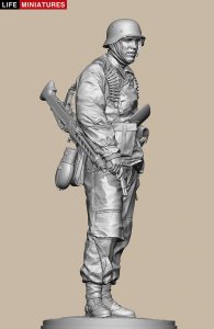 画像9: ライフミニチュア[LM-16009]1/16 WWII ドイツ ポトー迎撃戦 ハンセン戦闘団のMG42機銃手 バルジの戦い1944 (9)