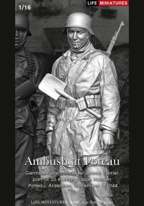 画像1: ライフミニチュア[LM-16013]1/16 WWII ドイツ ポトー迎撃戦 ハンセン戦闘団の降下猟兵弾薬手 アルデンヌ1944年12月18日 (1)