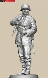 画像8: ライフミニチュア[LM-20003]1/10(200mm) WWII ドイツ ポトー迎撃戦 ハンセン戦闘団のM1カービンを持つ小銃手 バルジの戦い1944(100個限定) (8)