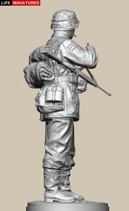 画像4: ライフミニチュア[LM-35008]1/35 WWII ドイツ ポトー迎撃戦 ハンセン戦闘団のM1カービンを持つ小銃手 バルジの戦い1944 (4)