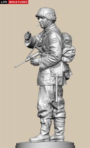画像7: ライフミニチュア[LM-35008]1/35 WWII ドイツ ポトー迎撃戦 ハンセン戦闘団のM1カービンを持つ小銃手 バルジの戦い1944 (7)