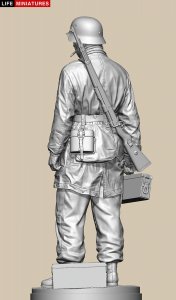 画像6: ライフミニチュア[LM-35010]1/35 WWII ドイツ ポトー迎撃戦 ハンセン戦闘団の降下猟兵弾薬手 アルデンヌ1944年12月18日 (6)