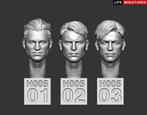 画像2: ライフミニチュア[LM-35H005]1/35 汎用 無帽スペアヘッドセットNo.2(6個入) (2)