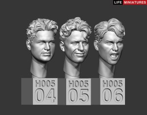 画像6: ライフミニチュア[LM-35H005]1/35 汎用 無帽スペアヘッドセットNo.2(6個入) (6)