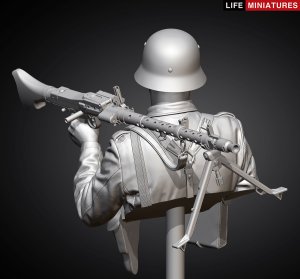 画像3: ライフミニチュア[LM-B028]1/10 胸像 WWII ドイツ国防軍 MG34機関銃手 フランス1940 (3)