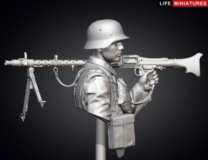 画像20: ライフミニチュア[LM-B028]1/10 胸像 WWII ドイツ国防軍 MG34機関銃手 フランス1940 (20)